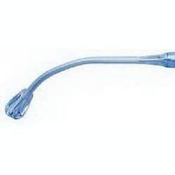 Medi-Vac Yankauer Suction Handle with Tapered Bulbous Tip  with Pre-connected Tubing 6" L x 1/4" I.D - with Pre-connected Tubing 6" L x 1/4" I.D