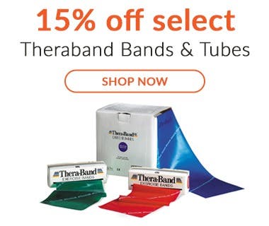 15% off select Theraband Bands & Tubes